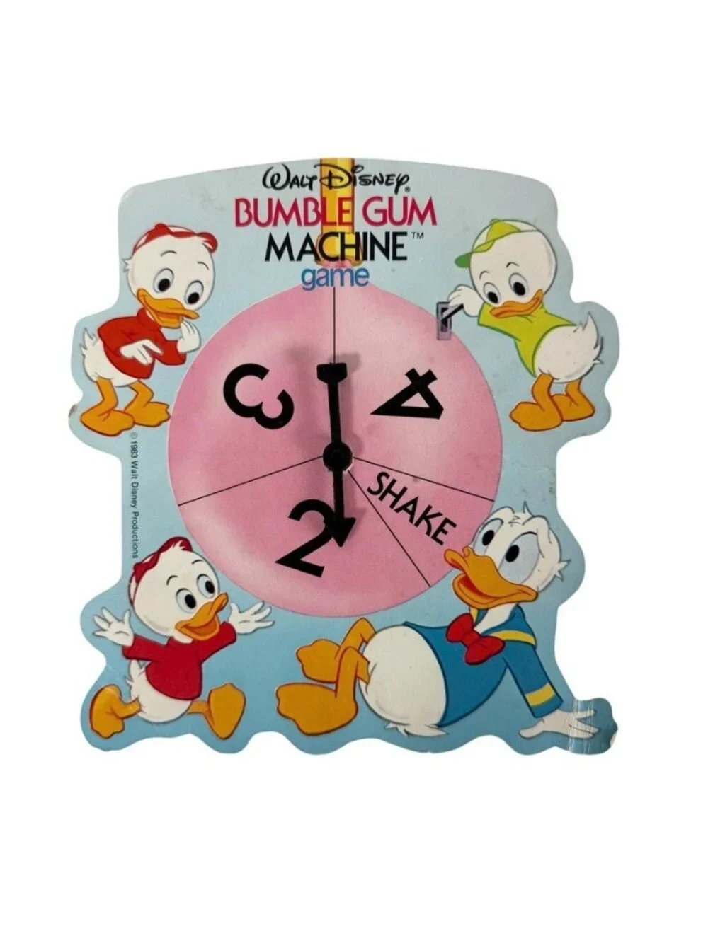 Vintage Walt Disney's Bubble Gum Machine Board Golden Game RARE
